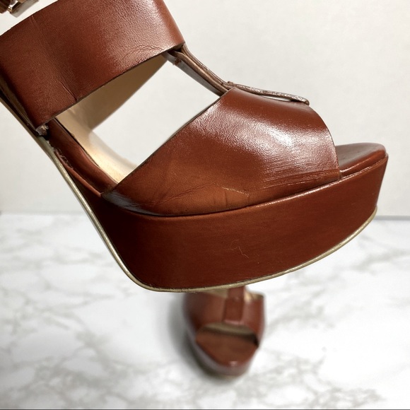 Guess Brown Platform Open Toe Stiletto - Picture 6 of 7